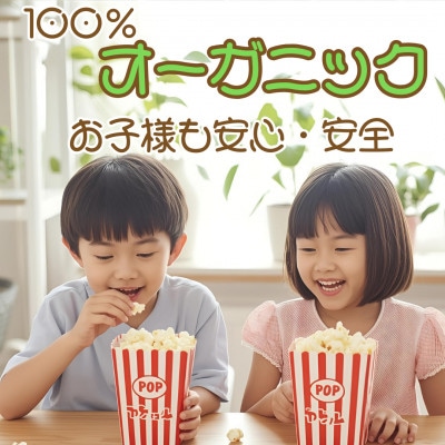 【訳あり】作って楽しい!食べておいしい!有機栽培で作ったこだわりのポップコーン8袋(1袋100g)
