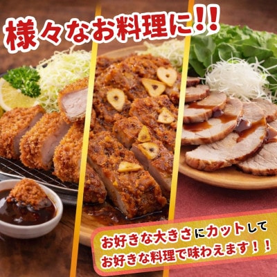 【訳あり】山梨ブランド豚!富士ヶ峰ポーク豚モモブロック合計3kg　1P(約400g～500g)×6P