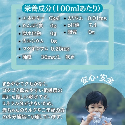 ラベルレス　富士山の自然の恵み美味しいミネラルウォーター甲斐のやさしい水 ～富士山麓～ 2L×6本