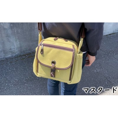 【マスタード】oxtos 帆布ショルダーバッグ HPS13000