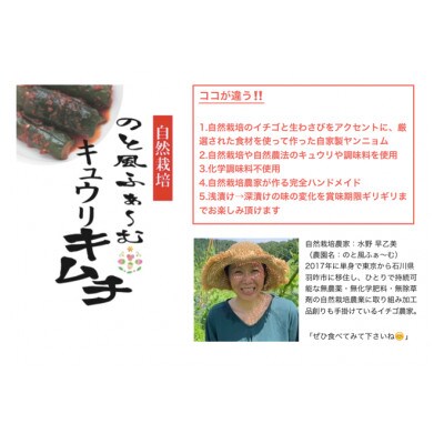 自然のまま育てたキュウリの無添加キムチ