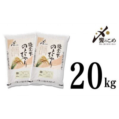 石川県産　能登米のとひかり　20kg(10kg×2袋)　白米【令和4年産】