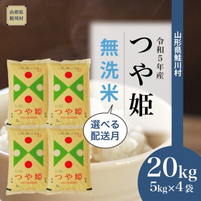 <令和5年産米> 特別栽培米　つや姫 【無洗米】 20kg 山形県 鮭川村