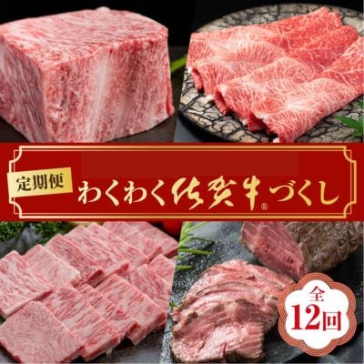 【発送月固定定期便】わくわく佐賀牛づくし全12回