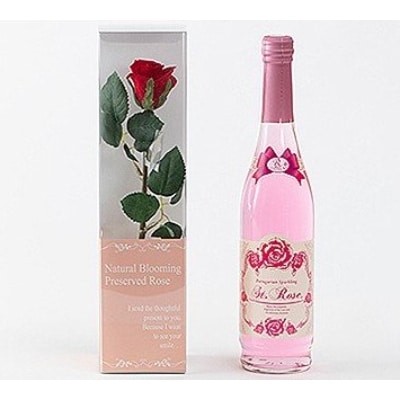 飲むバラ　メリーマリー　500ml　1本(プリザーブドフラワー付き)