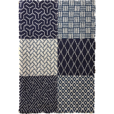 鍋島緞通【手織り】和の六彩　60×90cm