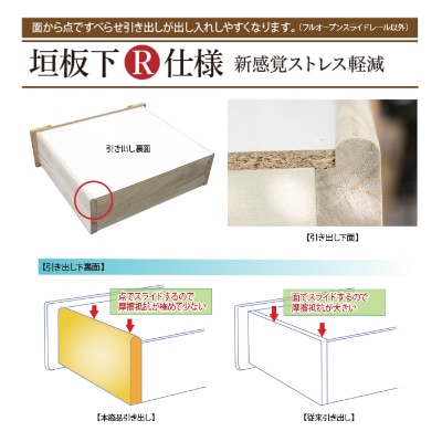無垢材使用チェスト蓮150HC BR【諸富家具】