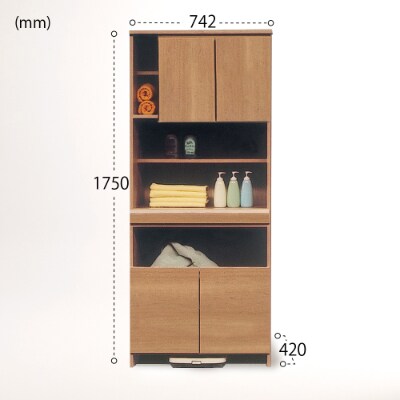 75幅ランドリー収納NA【諸富家具】