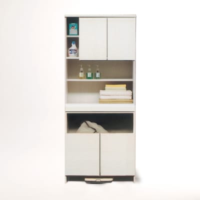 75幅ランドリー収納白【諸富家具】