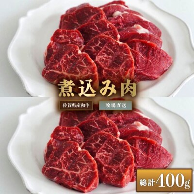【牧場直送】佐賀産和牛 煮込み用肉 400g　B014-072