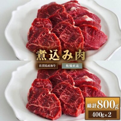 【牧場直送】佐賀産和牛 煮込み用肉 800g　B023-036