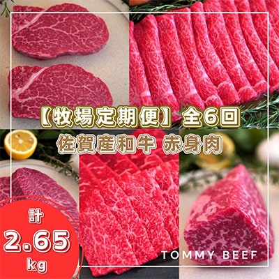 【毎月定期便】佐賀産和牛の赤身肉 食べ比べ 全6回