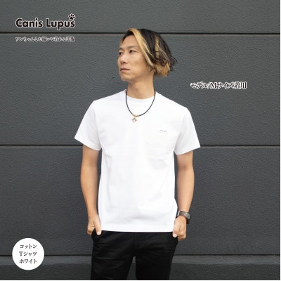 愛犬とお揃いで着られるコットンTシャツ/ホワイトSサイズ
