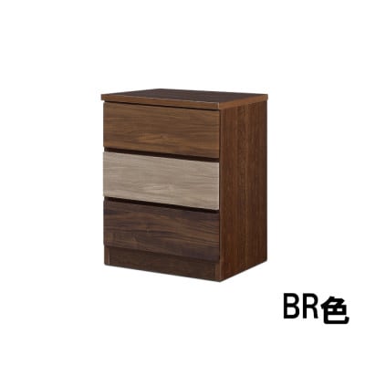 スリムチェスト ワルツ 幅50-3段 BR色 諸富家具 隙間収納