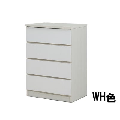 スリムチェスト ワルツ 幅60-4段 WH色 諸富家具 隙間収納