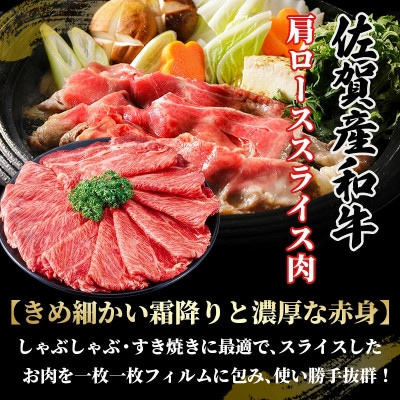 佐賀産和牛 肩ローススライス700g(350g×2パック)(佐賀市)