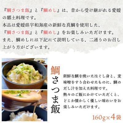 <愛媛県　鯛さつま&鯛めしセット(鯛さつま4袋・鯛めし8袋)>　魚　丼　食べ比べ　郷土料理　特産品
