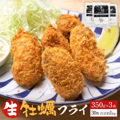 カキフライ 三陸産 生牡蠣フライ 30粒(10粒×3)セット
