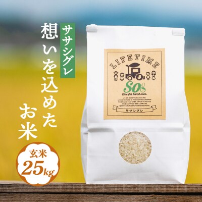 米 ササシグレ 玄米 25kg 農薬不使用 化学肥料不使用 ささしぐれ お米 コメ こめ ご飯