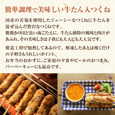 牛たん入つくね 100本(10本×10)冷凍 牛タン つくね串 大容量 小分け BBQ 簡単調理