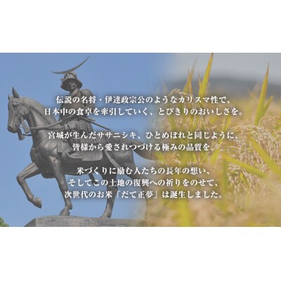 米 令和7年産 だて正夢 3kg プレミアム ブランド米 石巻 JAいしのまき 伊達正夢