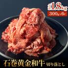 牛肉 石巻 黄金 和牛 切り落とし 300g×6P 赤身 国産 美味しい 使いやすい 小分け 肉