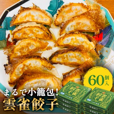 雲雀餃子60個セット 冷凍 餃子 焼餃子 豚肉 手作り 中華 惣菜 おかず 石巻市 宮城県