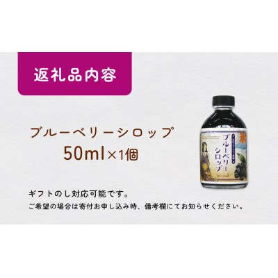 ブルーベリー シロップ50ml 手作り 果汁 フルーツ かき氷 カクテル アレンジ