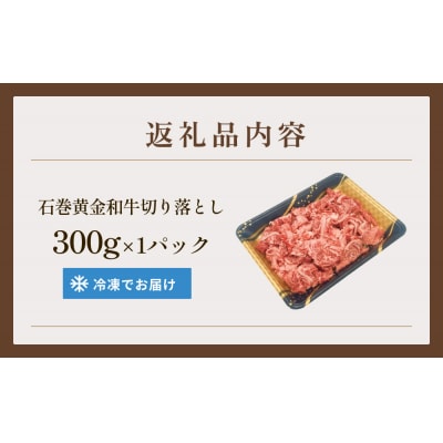 牛肉 石巻 黄金 和牛 切り落とし 300g×1P 赤身 国産 美味しい 使いやすい 小分け 肉