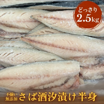 不揃い 訳あり無添加さば酒汐漬け半身( どっさり 2.5kg ) サバ 鯖 冷凍 おかず 簡単調理