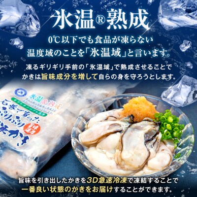 氷温熟成 冷凍かき ( 生食用 ) 小粒 220g× 9p 牡蠣 カキ むき身 サロマ まるたか水産