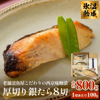 厚切り銀たら西京味噌漬8切セット 冷凍 銀鱈 銀タラ 西京漬け 味噌漬け 小分け 切り身 魚 お魚