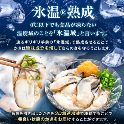 宮城県産 かき 氷温熟成 牡蠣 生食用(冷凍)170g×3袋 510g むき身 まるたか水産 石巻市