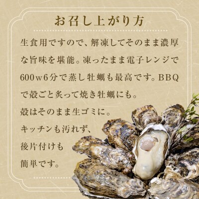 宮城県産 冷凍 殻付き 牡蠣 18個 生食可 小分け カキ かき 生かき 生牡蠣 海鮮 BBQ 濃厚