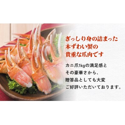 本ズワイガニ 爪肉 1kg 蟹爪 かに カニ 蟹 蟹の爪 ずわいがに 冷凍 海鮮 魚介類