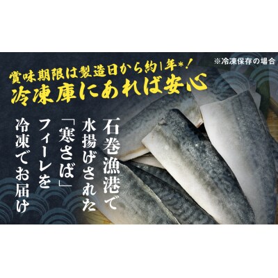 さば 〈 訳あり 〉8月配送 宮城県産 寒さば フィーレ 無塩 1.5kg 冷凍 魚 青魚 鯖