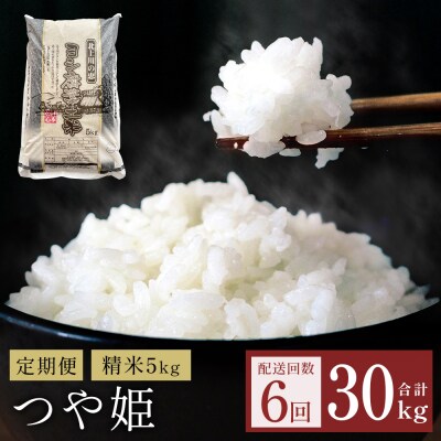 〈先行受付〉【定期便6回】 米 令和7年産 つや姫 精米 30kg(5kg×6)こめ コメ お米  