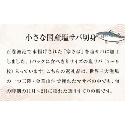 小さな 国産 塩サバ 切身 3kg ( 200g × 15パック ) 冷凍 サバ 鯖 青魚 塩さば 
