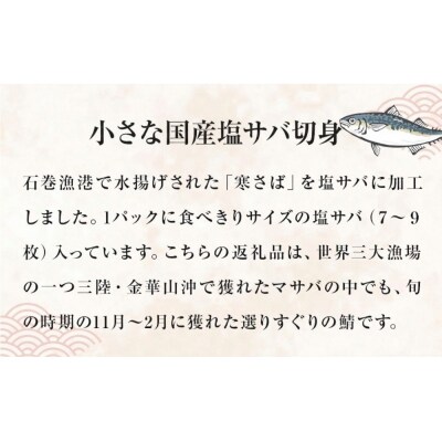 小さな 国産 塩サバ 切身6kg  ( 200g × 30パック ) 冷凍 サバ 鯖 青魚 塩さば 
