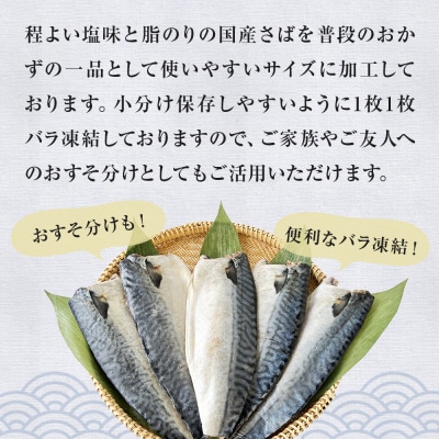国産 塩さば フィーレ 約160～200g 5枚 サバフィレ 鯖 サバ さば フィレ 切り身 塩サバ