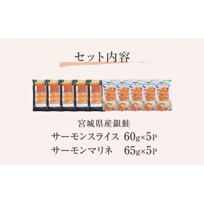 サーモンスライス サーモンマリネ セット 鮭 サーモン 銀鮭 マリネ スライス カット 生食 生 魚