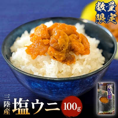 <数量限定>三陸産塩ウニ100g 冷凍 雲丹 塩うに うに 生うに 珍味 塩漬 海鮮 魚介 おつまみ