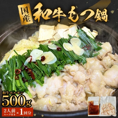 国産和牛もつ鍋2人前 1回分 冷凍 スープ付 モツ ホルモン モツ鍋 牛モツ 牛 和牛 鍋セット