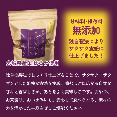 焼き芋屋が作るさつまいもチップス 国産 石巻産 紅はるか さつまいもチップ 芋 さつまいも 無添加