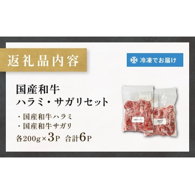 国産和牛 ハラミ サガリ セット 6P 国産 和牛 牛肉 肉 お肉 はらみ さがり 宮城県産 焼肉 