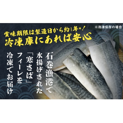 さば 〈 訳あり 〉4月配送 宮城県産 寒さば フィーレ 無塩 1.5kg 冷凍 魚 青魚 鯖