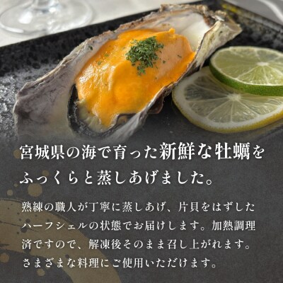 宮城県産 蒸し牡蠣 ハーフシェル 10貝 2P セット ( 計20貝 )