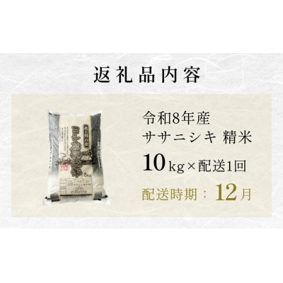 【12月配送】 <先行受付> 令和8年産 ササニシキ 精米 10kg (5kg×2) 単品 新米