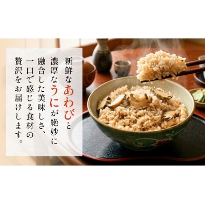 アワビ ウニ ごはんの素 鮑 あわび うに 雲丹 ご飯の素 炊き込みご飯 レトルト 簡単調理 海鮮