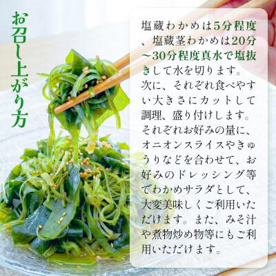 石巻発 わかめサラダセット 塩蔵わかめ 茎わかめ わかめ ワカメ 海藻 塩蔵 セット 宮城県産 国産